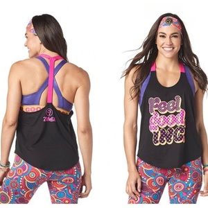 ZUMBAWEAR Zumba Fitness Feel Good Dance Good Tank - Bold Black Sz L
